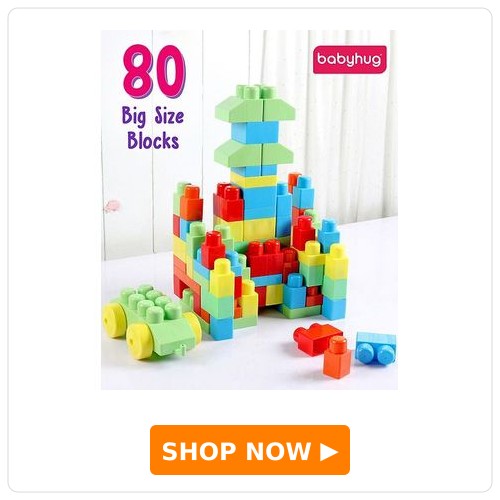 Babyhug Premium 80 Pcs Mega Size First Builders Blocks Babyhug Premium 80 Pcs Mega Size First Builders Blocks