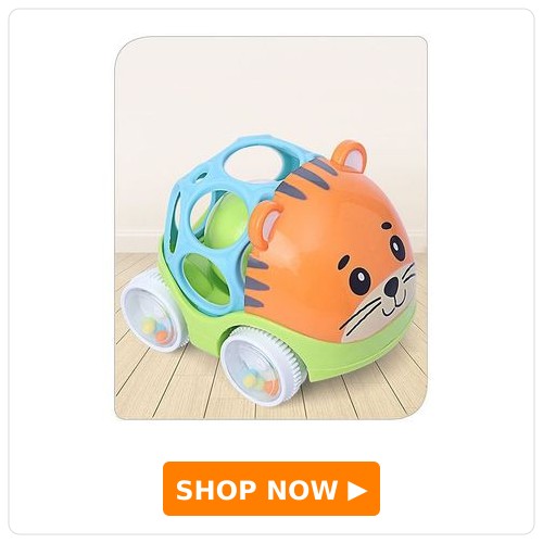 Babyhug Premium Tiger Free Wheel Car Cum Rattle Toy Babyhug Premium Tiger Free Wheel Car Cum Rattle Toy