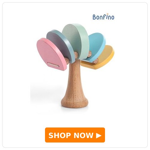 Bonfino Wooden Castanet Rattle Toy Bonfino Wooden Castanet Rattle Toy
