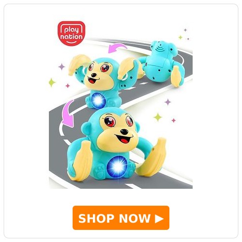 Play Nation Tumbling Monkey Musical Toy Play Nation Teal Color Tumbling Monkey Musical Toy