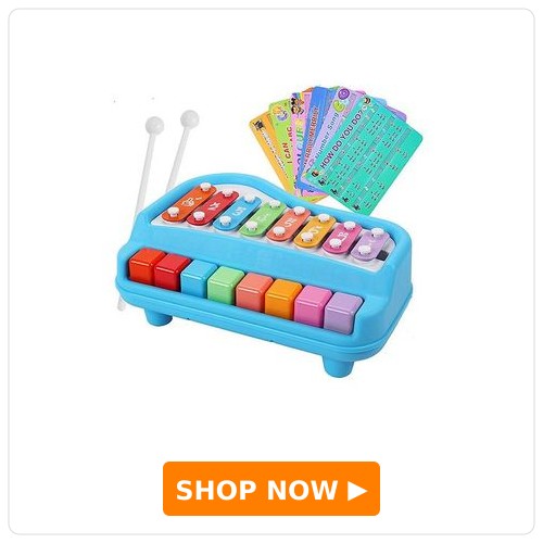 ADKD 2-in-1 Xylophone Percussion Piano Toy ADKD 2 in 1 Xylophone Percussion Piano Toy with 8 Tone (Color May Vary)