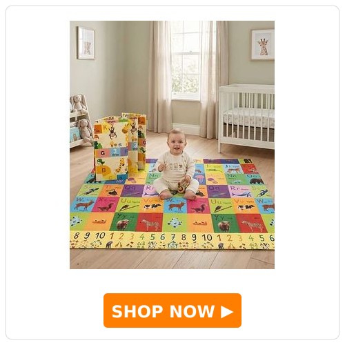 Fab N Funky Reversible & Foldable Educational Theme Learn & Play Floor Mat 