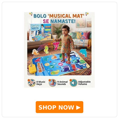 Yamama Marine Organism Baby Piano Play Mat