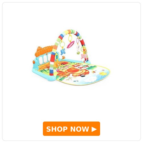 Zoe Premium Baby Kick and Play Piano Colorful Play Gym Zoe Premium Baby Kick and Play Piano Colorful Play Gym with Lights, Music and 5 Hanging Rattles| Jungle Theme Play Mat Carpet with Musical Keyboard| Activity Portable Playmat Gifting Toy for 0-18 Months| BIS Certified