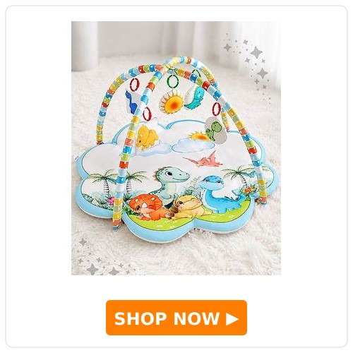 Bonfino Dino Theme Play Gym With Hanging Toys Bonfino Dino Theme Play Gym with Hanging Toys| Soft Activity Play Mat| Portable & Easy to Carry with Detachable Rattling Toys| Motor Skill Development | Ideal Gift for 2+ Months Babies| BIS Certified