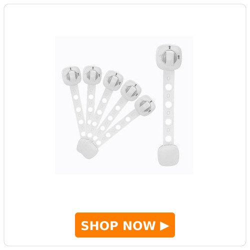 StarAndDaisy Premium Long Strap Locks StarAndDaisy Premium Long Strap Locks for Child and Kids Safety Set of 6 - White