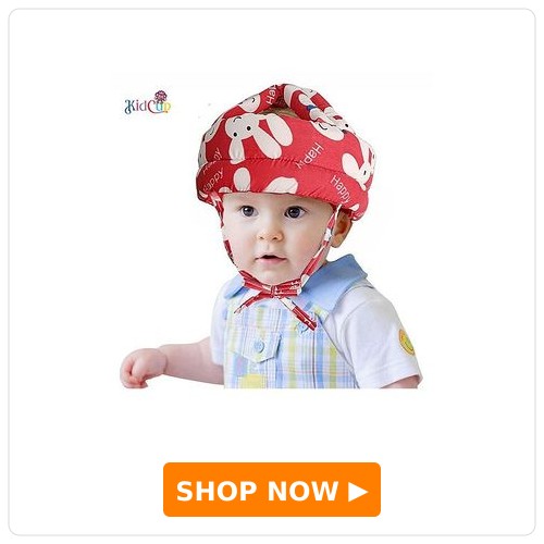 Kidcup Adjustable Cushioned Baby Safety Helmet Kidcup Adjustable Cushioned Baby Safety Helmet Happy Red (Print May Vary)