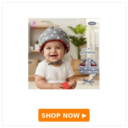 Puchku Adjustable Cushioned Baby Safety Helmet Puchku Adjustable Cushioned Baby Safety Helmet - Light Grey