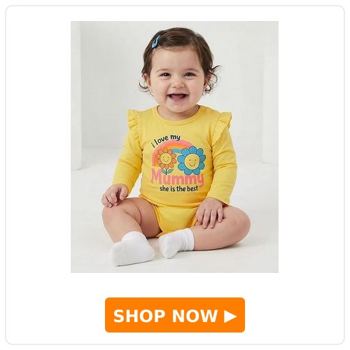 Doodle Poodle 100% Cotton Interlock Knit Full Sleeves Onesies With Text Print - Yellow