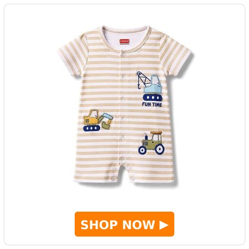 Striped & Vehicles Embroidered Romper