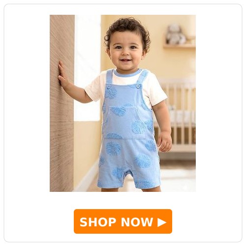 Half Sleeves Romper with Leaf Embroidery