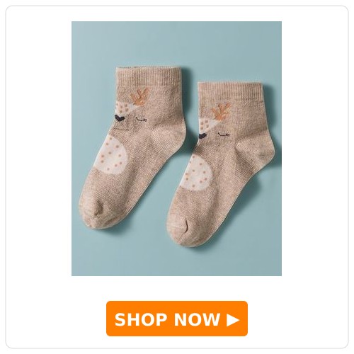 Ankle Length Socks with Animal Design