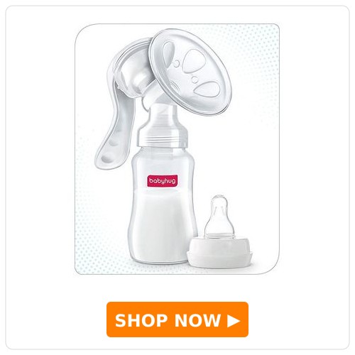 Babyhug ComfortFlow Manual Breast Pump Babyhug ComfortFlow Manual Breast Pump White| 2 Suction Modes| Soft Silicon Flange| Quiet Operation| BPA-Free| Anti Back-flow| Sterilazable| Single Hand operation