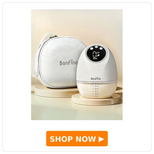 Bonfino Wearable Electric Breast Pump Bonfino Wearable Electric Breast Pump with 4 Operating Modes| 285mmHg Hospital-Grade Suction| 10 Suction Levels| Quiet & Discreet| Leak Proof| 180ml| 150mins In Single Charge| USB Charging|Trendy Case