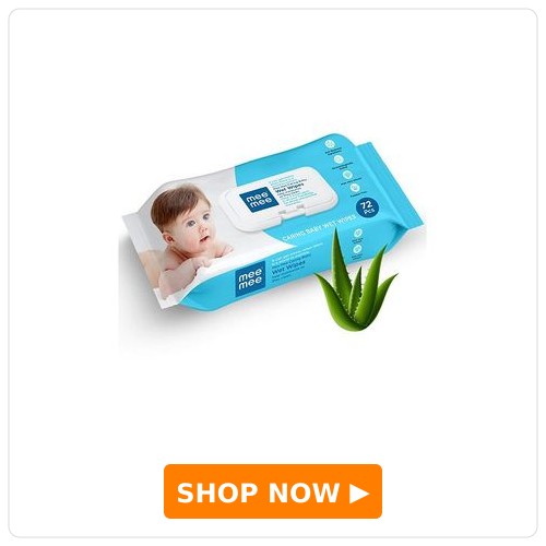 Mee Mee Caring Baby Wet Wipes with Lid - 72 Pieces