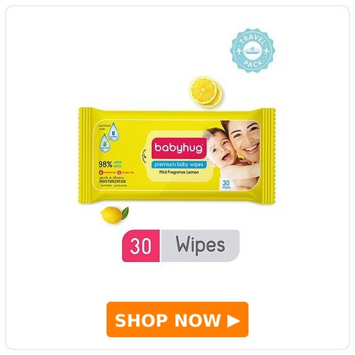 Babyhug Baby Wet Wipes with Lemon Scent