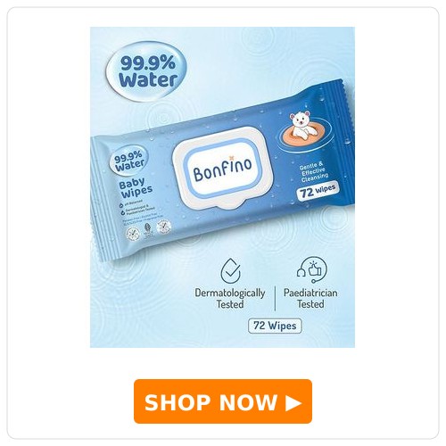 Bonfino Unscented Baby Wipes with Lid