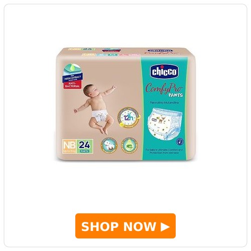Chicco ComfyPro Ultra-Soft and Light Diaper Pants Chicco Comfypro Ultra Soft & LIght Diaper Pants New Born - 24 Pieces