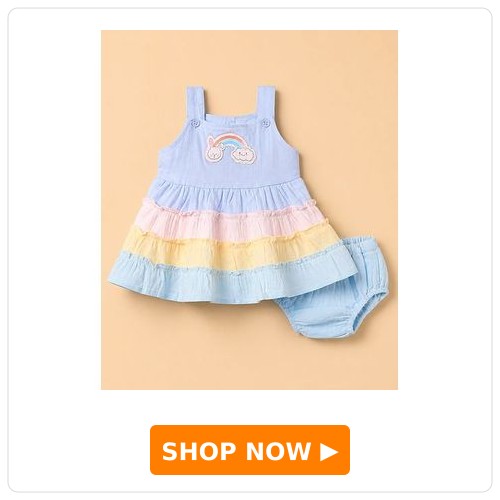 ToffyHouse Cotton Sleeveless Frock With Bloomer