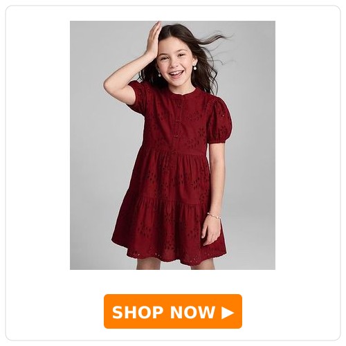 Pine Kids One Piece Dress with Floral Embroidery Pine Kids One Piece Dress with Floral Embroidery