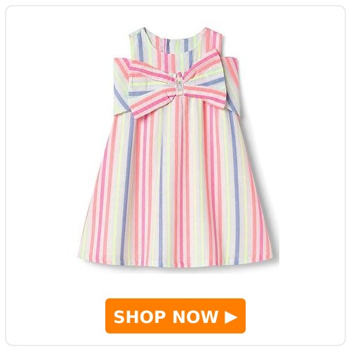 ToffyHouse Cotton Woven One Piece Dress With Bow Applique