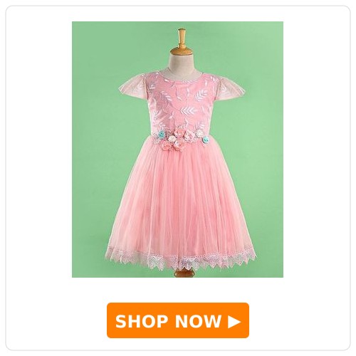Bluebell Party Frock with Floral Embroidery