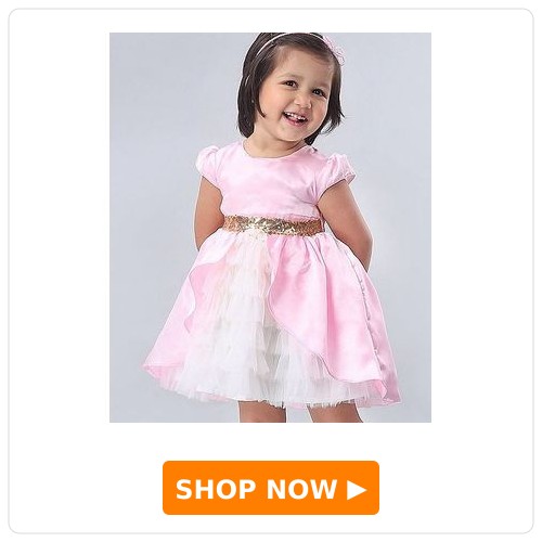 Babyhug Soft Satin and Mesh Party Wear Frock