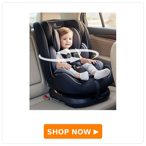 R for Rabbit Jack N Jill Grand Isofix Baby Car Seat Convertible 360 Rotatable Car Seat Of 0-12 Years Age Comes With 5 Point Safety Harness Ece R44/04 Safety Certified|(Black Grey)