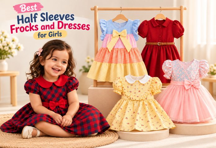 Top 10 Half Sleeves Frocks for Baby Girls to Dress Her Up