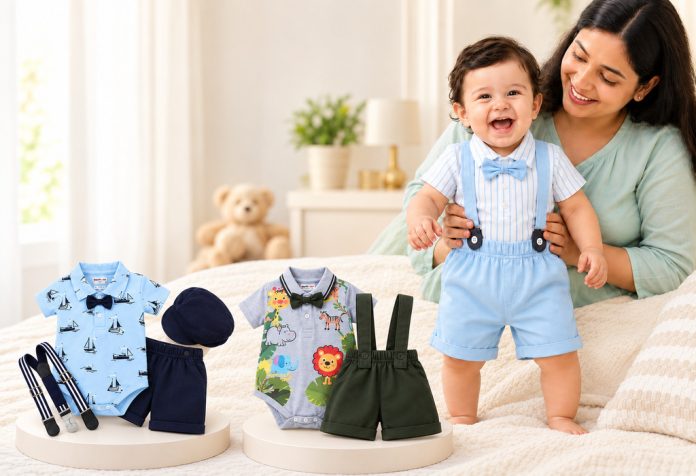 10 Stylish Party Wear Onesies for Baby Boys Under ₹1000